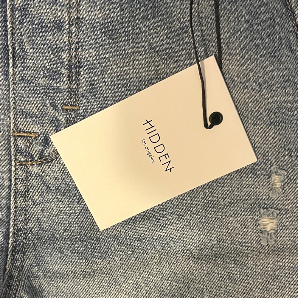 HIDDEN Denim Dylan Shortall Distressed Overalls size Medium - Brand New - Picture 2 of 5